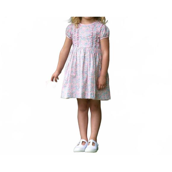 strapless open back dress Remy Button Through Dress-Pink Punch Gingham main image 1